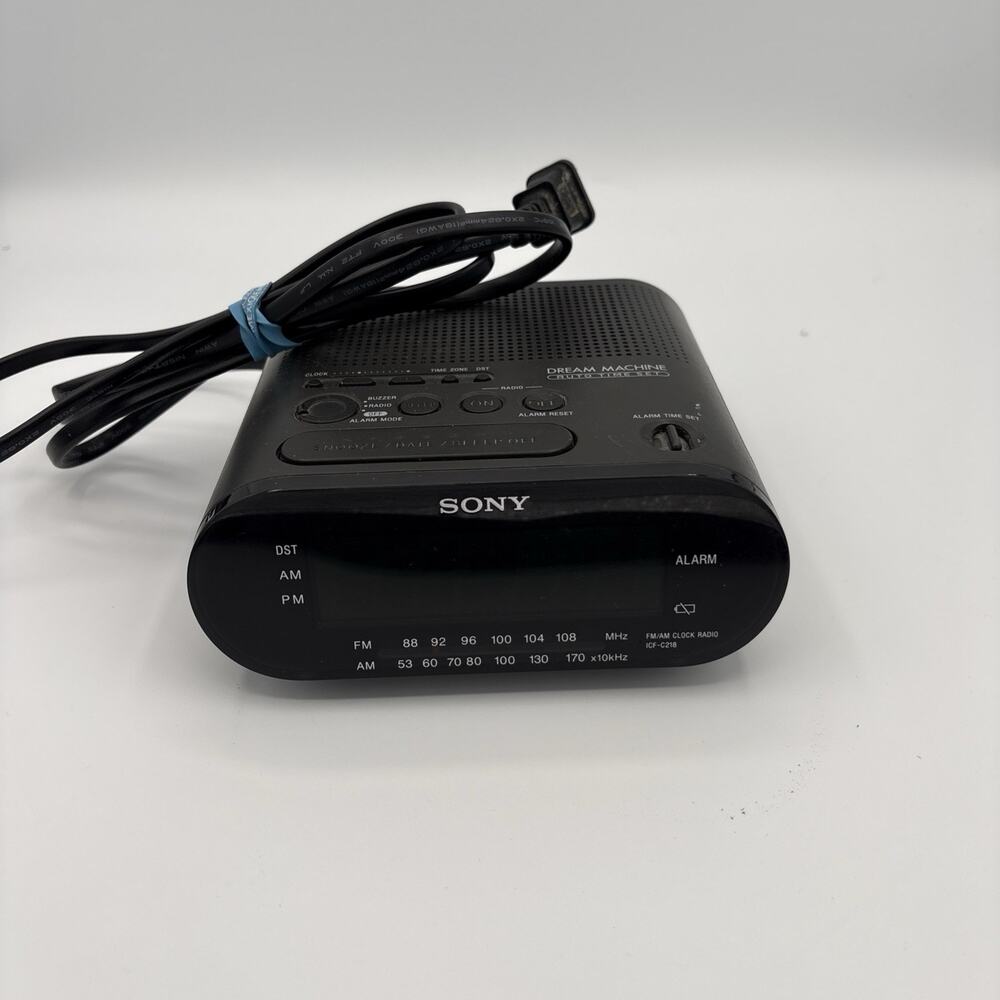 Sony Dream Machine ICF-C218 Alarm Clock Radio Auto Time Set AM/FM Snooze